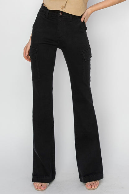 Dallas High Rise Cargo Bootcut Jeans