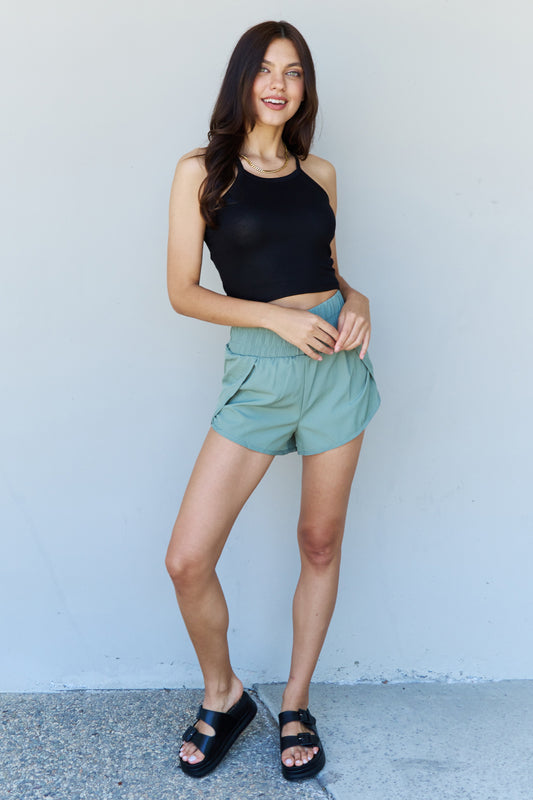 Mari High Waist Pastel Blue Shorts