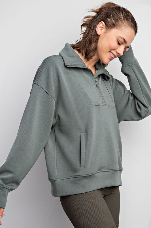 Mila Modal Quarter Zip Pullover