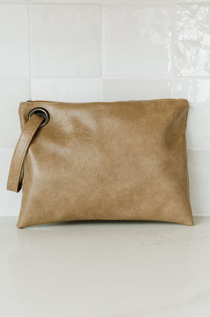 Alexa Oversized Vegan Leather Clutch