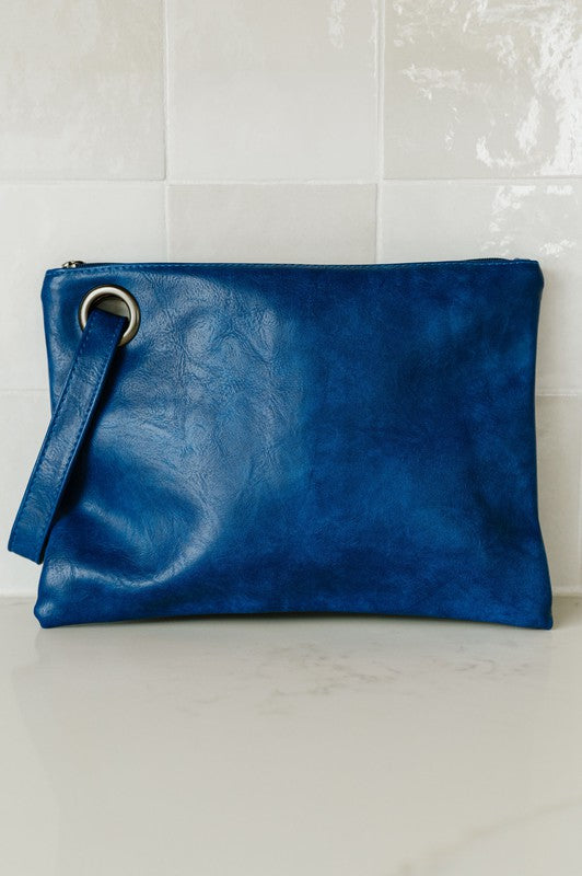 Alexa Oversized Vegan Leather Clutch