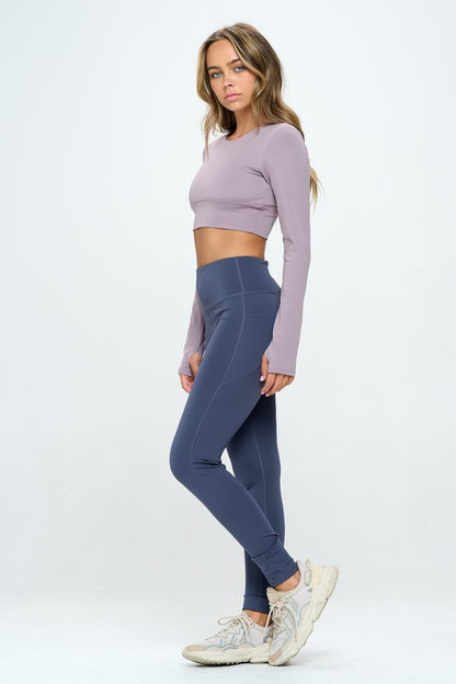 Veda Two Tones Long Sleeve + Leggings Set