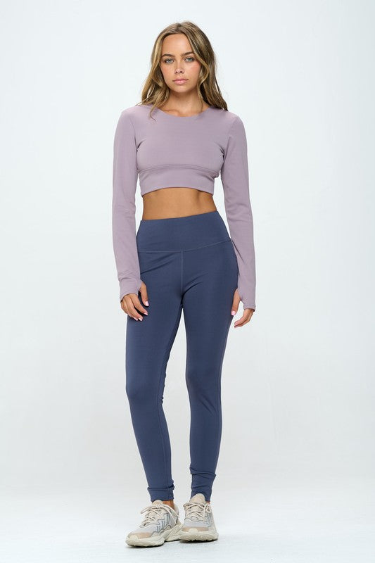 Veda Two Tones Long Sleeve + Leggings Set