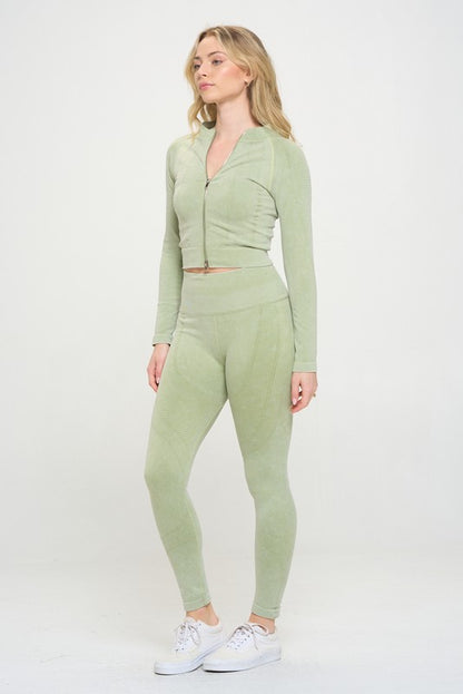 Harlow Ribbed Knit Tracksuit Two-Piece Set