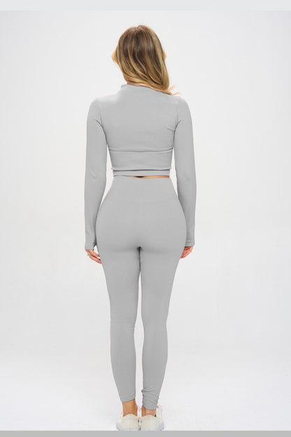 Olivia Seamless Ribbed Tracksuit Set