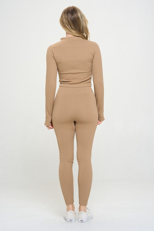 Olivia Seamless Ribbed Tracksuit Set