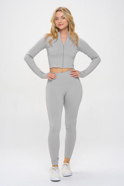 Olivia Seamless Ribbed Tracksuit Set