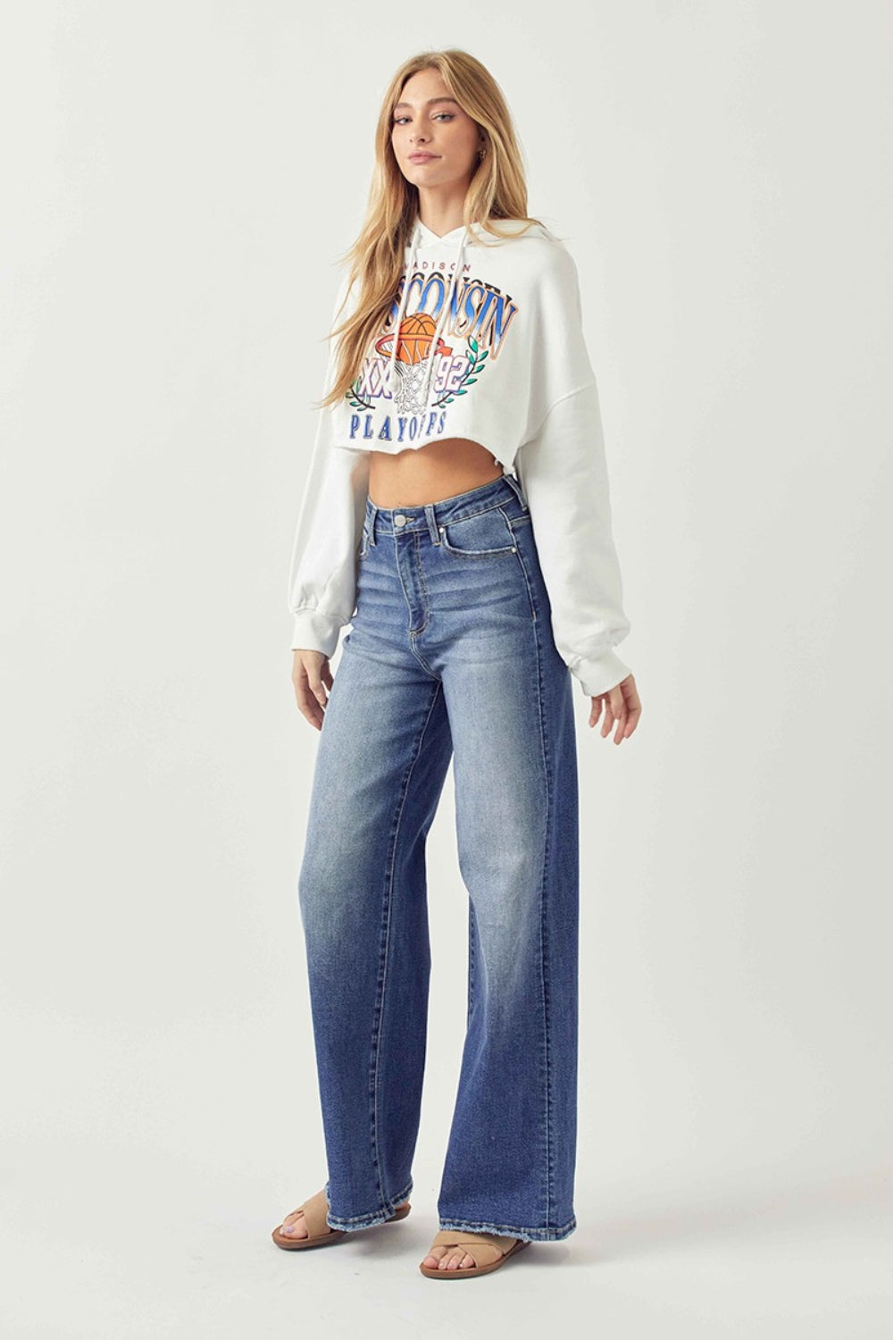 Rise Up High Rise Wide Leg Jeans