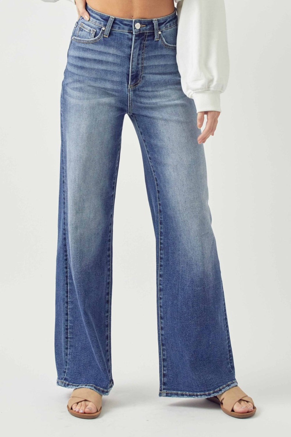 Rise Up High Rise Wide Leg Jeans