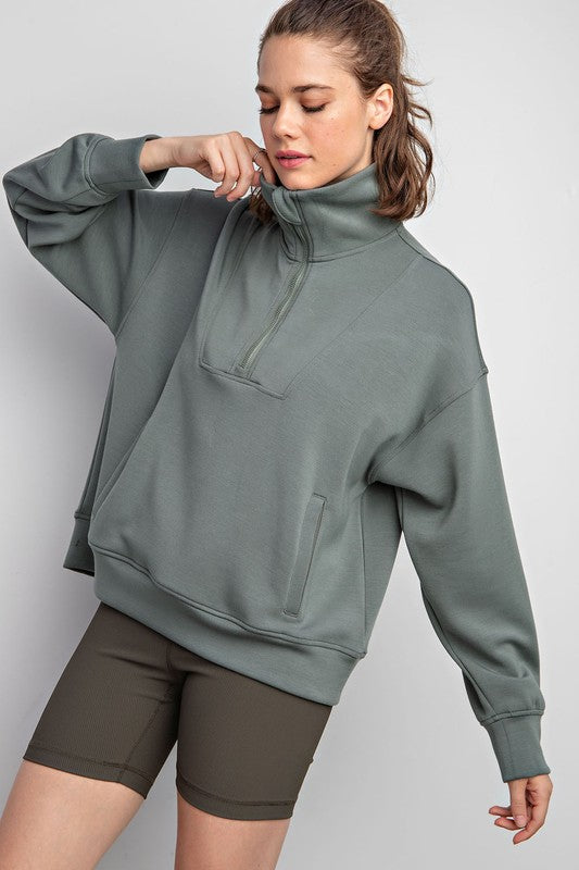 Mila Modal Quarter Zip Pullover