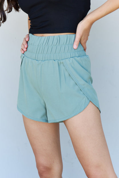 Mari High Waist Pastel Blue Shorts