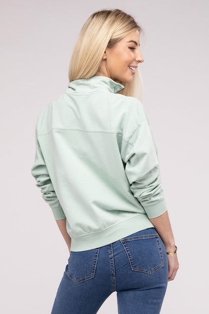 Lila Half Zip Long Sleeve Sweatshirt