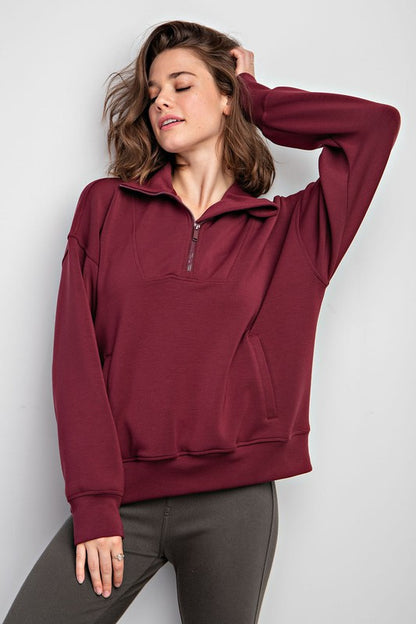 Mila Modal Quarter Zip Pullover