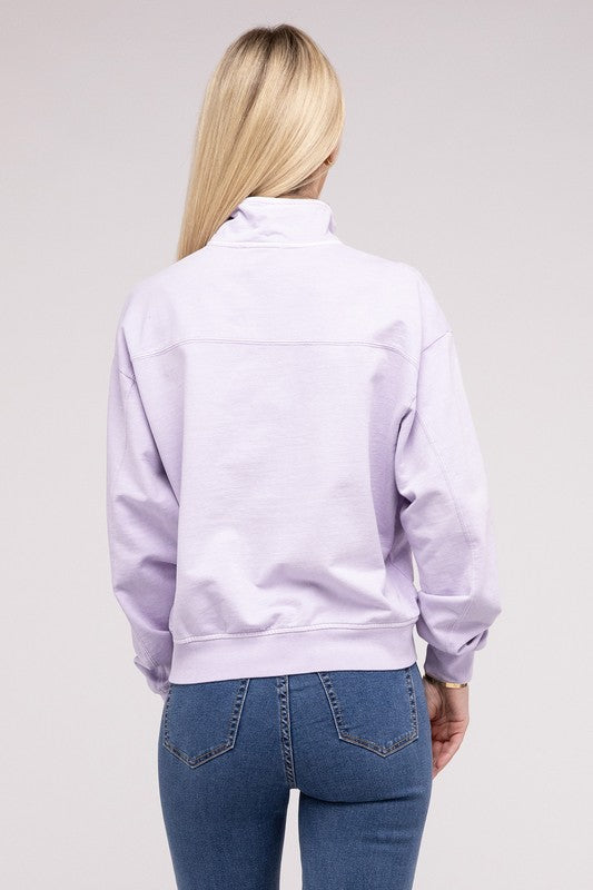 Lila Half Zip Long Sleeve Sweatshirt