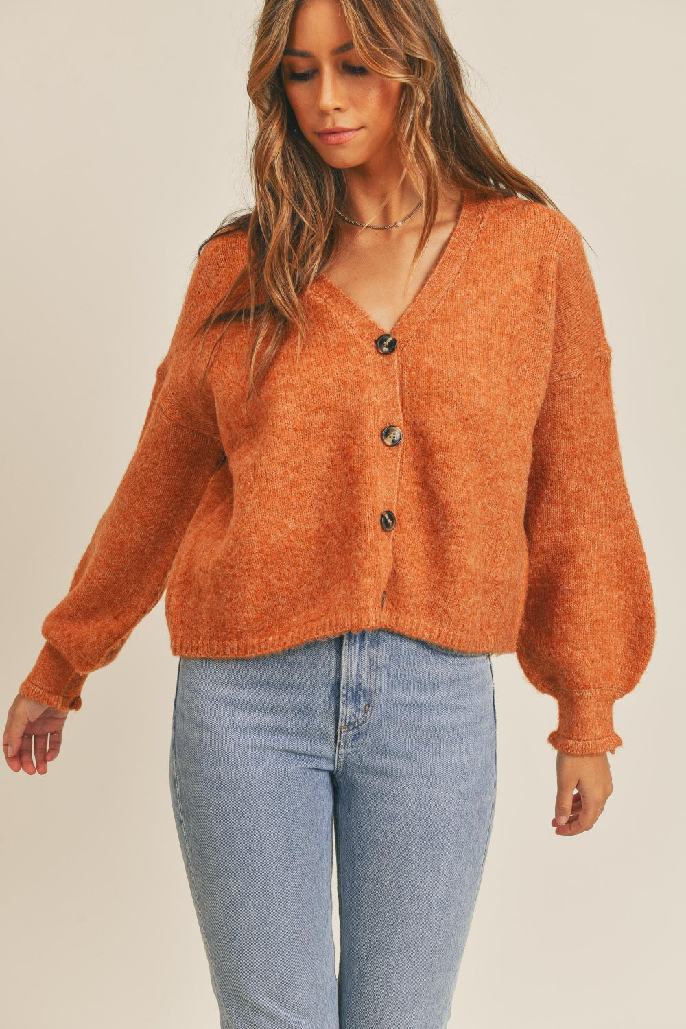 Vienna Cardigan in Rust