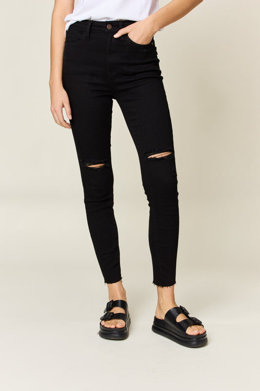 The Ollie: Tummy Control High Waist Skinny Jeans by Judy Blue