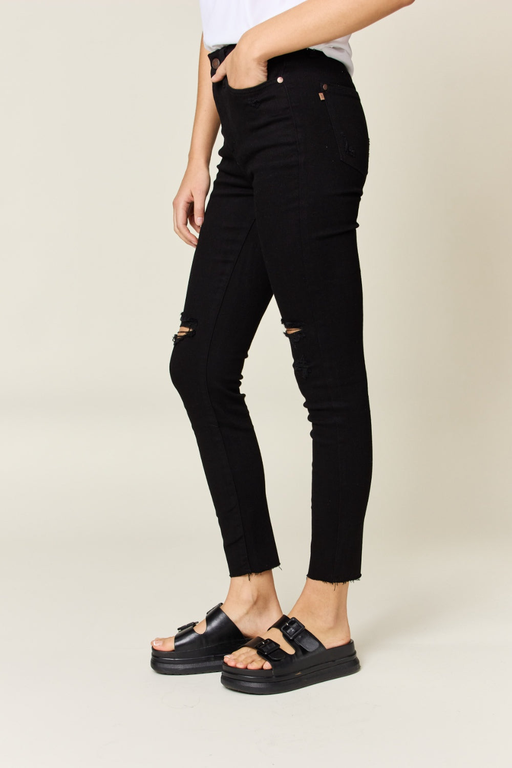 The Ollie: Tummy Control High Waist Skinny Jeans by Judy Blue