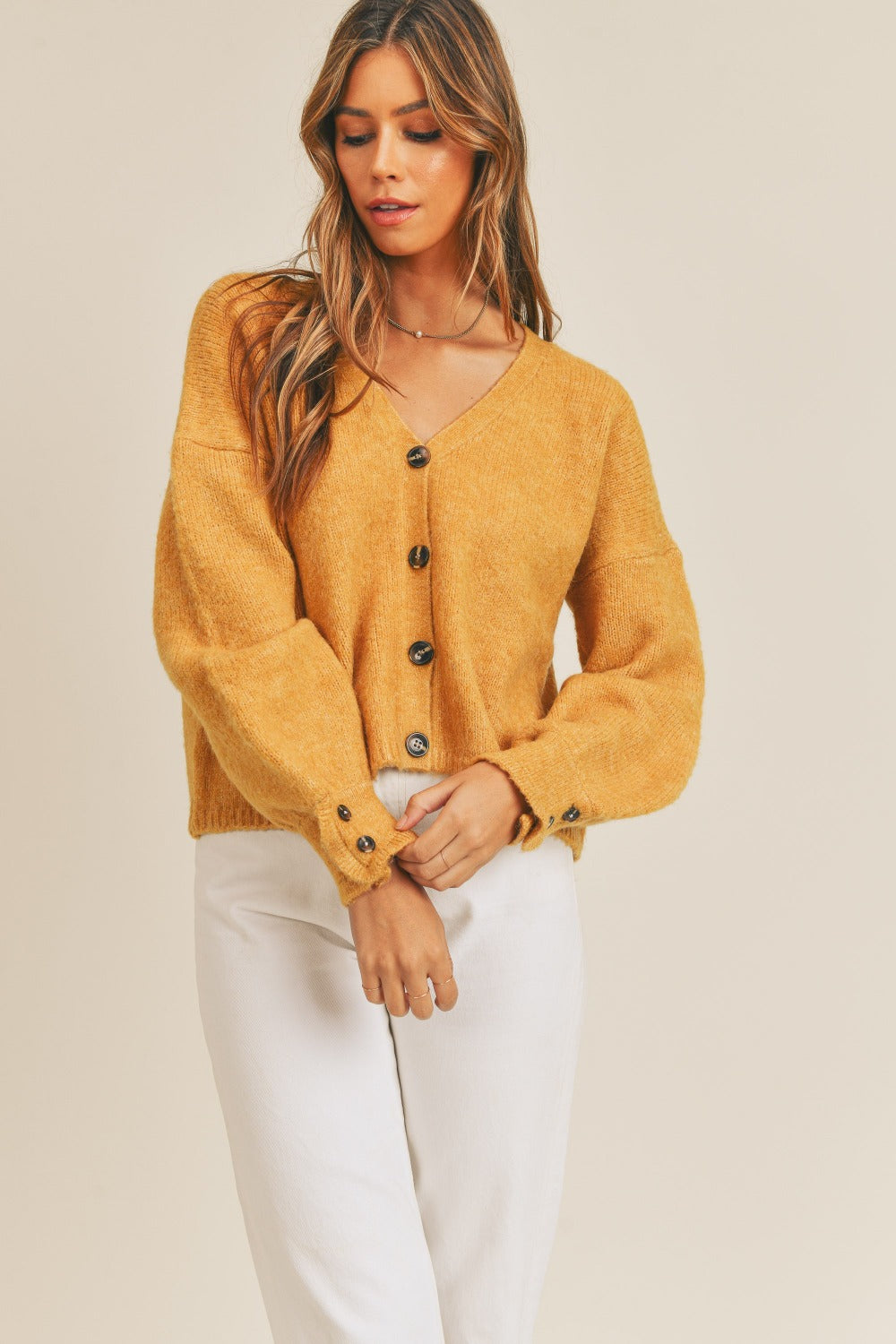 Vienna Cardigan in Mustard