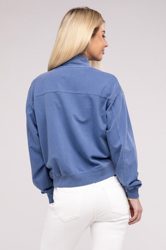 Lila Half Zip Long Sleeve Sweatshirt