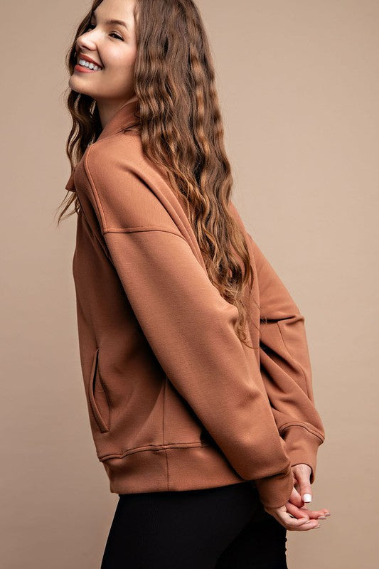 Mila Modal Quarter Zip Pullover