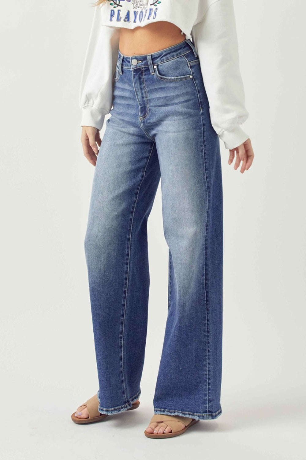 Rise Up High Rise Wide Leg Jeans