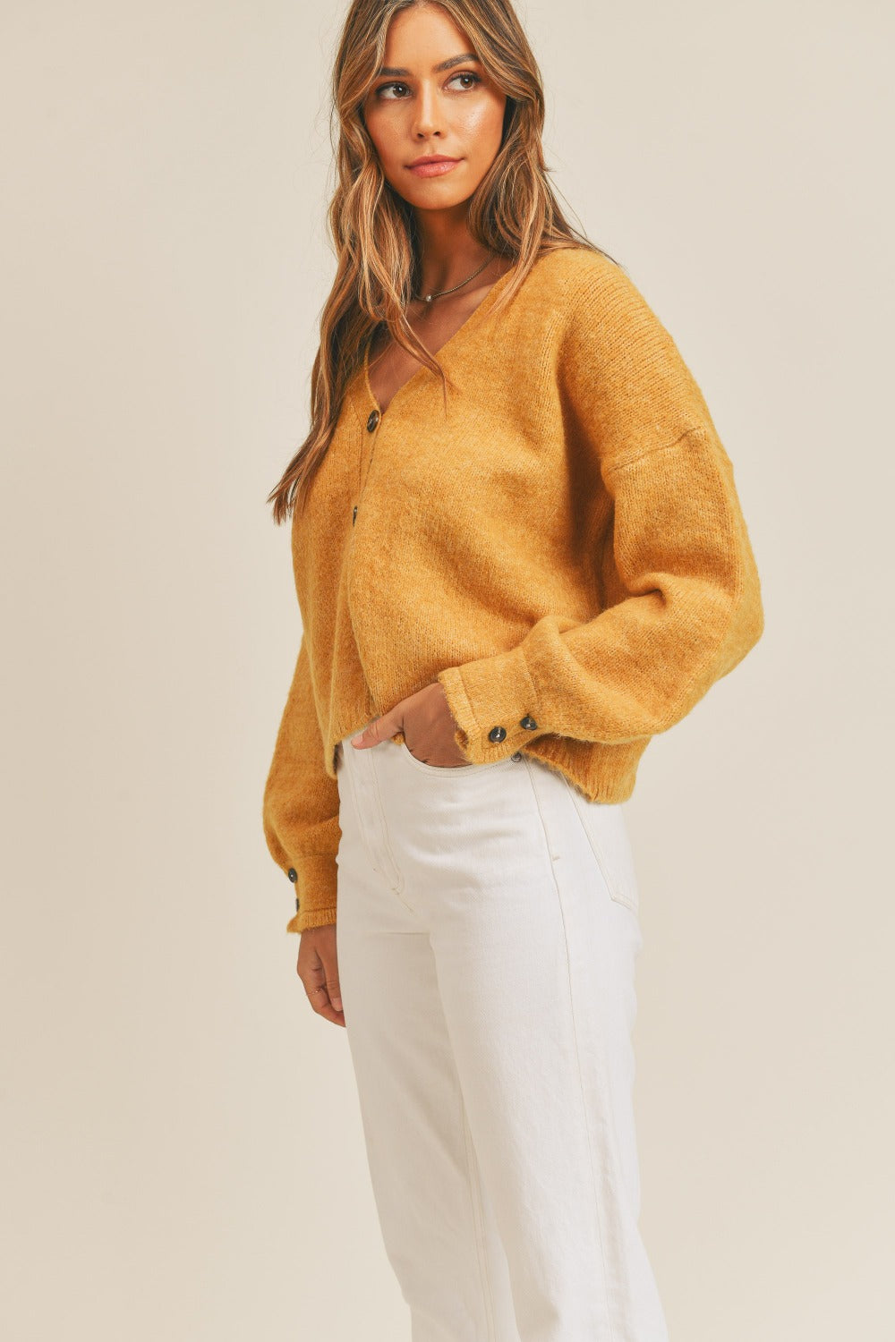 Vienna Cardigan in Mustard